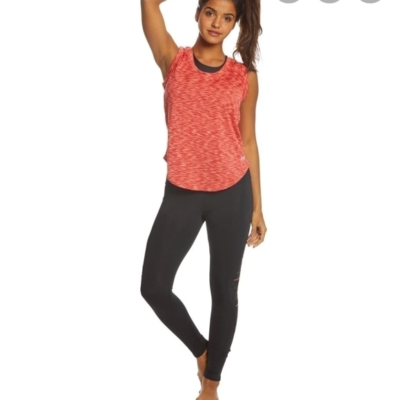 Marika Tangerine Orange Yoga Workout Tank Top - Picture 2 of 6